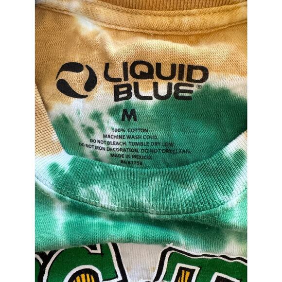 LIQUID BLUE Tie Dye Boston Celtics Basketball Dunker Skeleton T-Shirt Size M - Picture 3 of 3